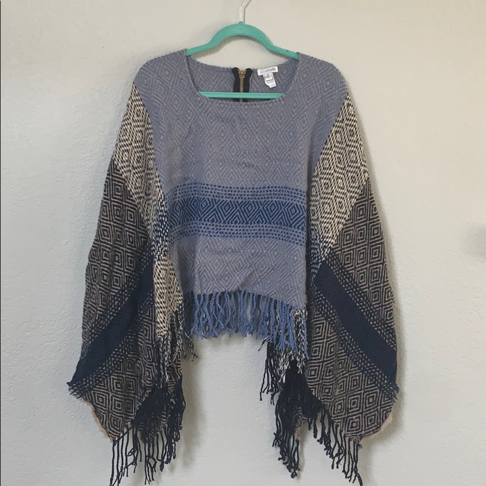 Knit poncho